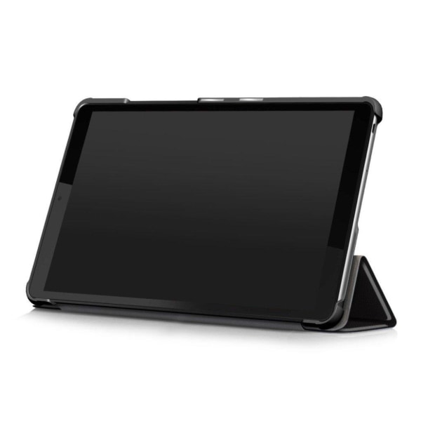 Lenovo Tab M8 flipfodral i läder med trefaldigt mönster - Rör Mig Inte Svart