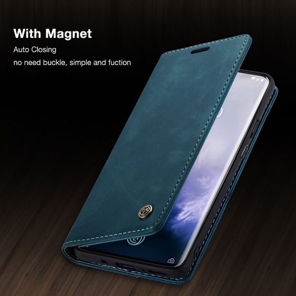 CaseMe OnePlus 7 Pro Vintage Etui - Blå Blue