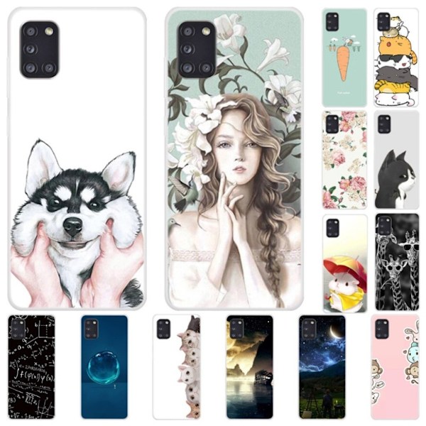 Deco Samsung Galaxy A31 kuoret - Kukkivat kukat Pink