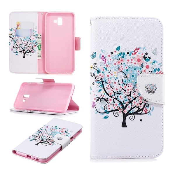 Wonderland Samsung Galaxy J6 Plus (2018) kotelot - Kukkainen Puu Multicolor