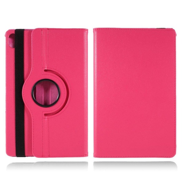 Lenovo Tab P11 360 degree rotatable leather case - Rose Pink
