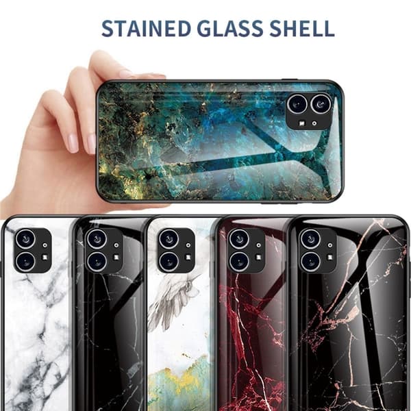 Fantasy Marble Nothing Phone (1) Deksel - Svart Klinkekule Black