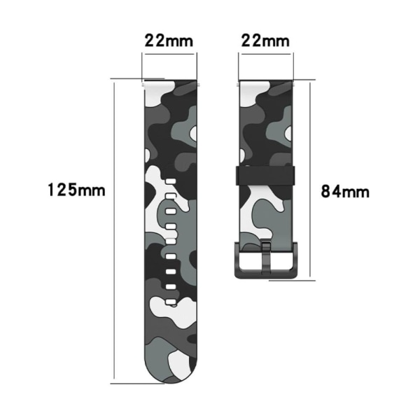 Haylou Solar LS05 camouflage pattern silicone watch strap - Camo multifärg