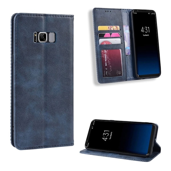 Bofink Vintage läder Samsung Galaxy S8 fodral - Blå Blå