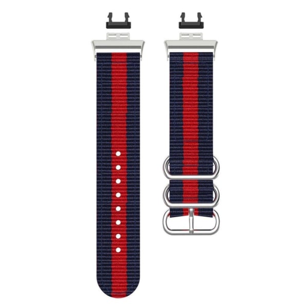 Huawei Watch Fit nylon pattern watch band - Blue / Red multifärg