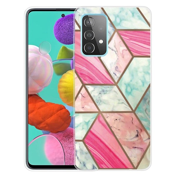 Marmormotiv Samsung Galaxy A23 skal - Färgglad Marmorplatta multifärg