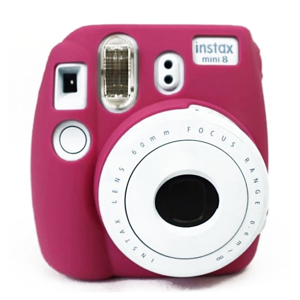 Fuji Instax Mini 8 Pehmeä ja Joustava Silikooni Suoja Kameraan - Ruusu Pink