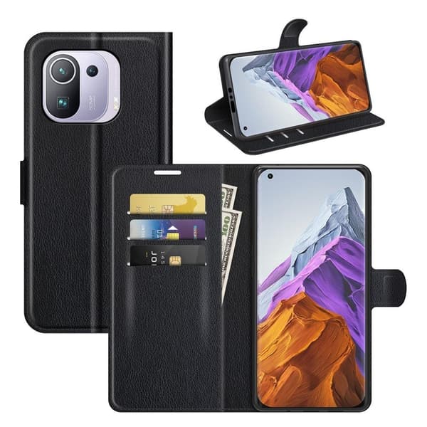 Classic Xiaomi Mi 11 Pro flip etui - Svart Black