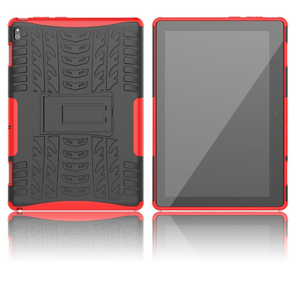 Lenovo Tab E10 holdbart hybrid-etui - Rød Red
