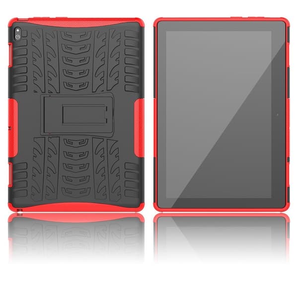 Lenovo Tab E10 Slitesterk Hybrid Etui - Rød Red