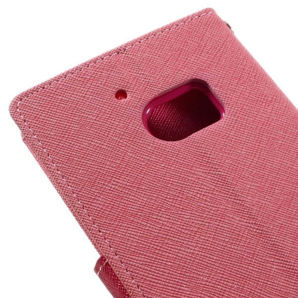 Mercury Goospery læder-etui med kontrastfarver til HTC 10 - Pink Pink