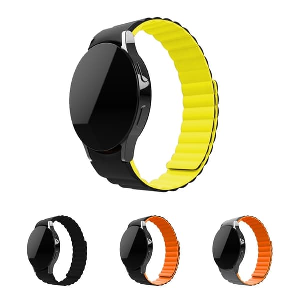 Silikoninen kellohihna magneettilukolla Samsung Galaxy Watch 4:lle - Musta Black