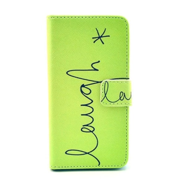 Moberg Samsung Galaxy Alpha Læder Flip Etui - Håndskrevet Grin Multicolor