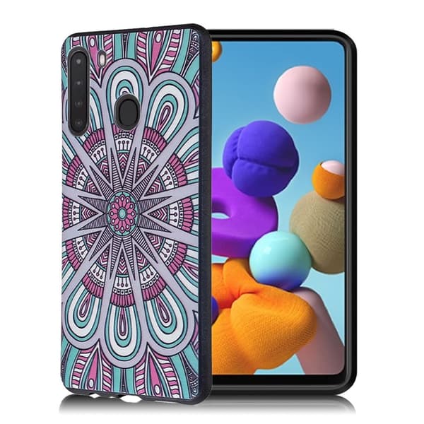 Imagine Samsung Galaxy A21 deksel - Symmetrisk Mønster Multicolor