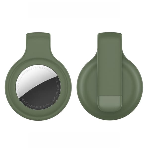 AirTags clip design silikonisuojus - Tummanvihreä Green