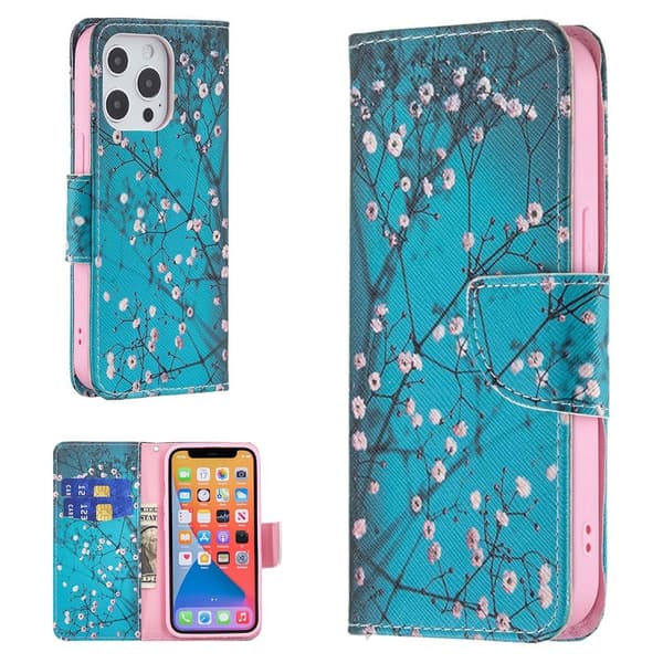 Wonderland iPhone 13 Pro flip-etui - Vintersøt Blue