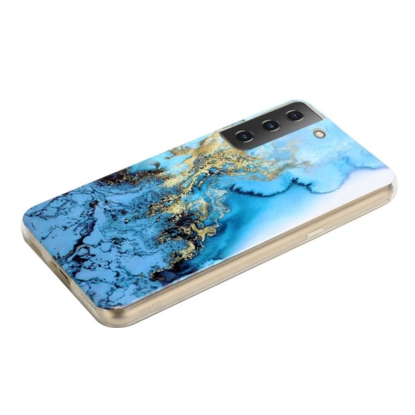 Marble design Samsung Galaxy S22 cover - Havvand Blå Multicolor