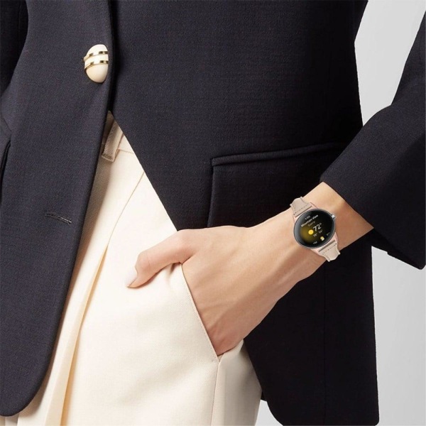 Google Pixel Watch Klockarmband i äkta läder - Aprikos Beige