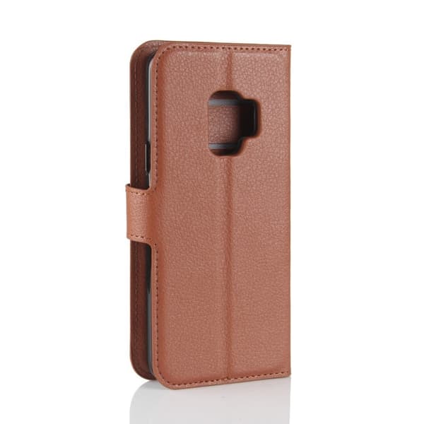 Samsung Galaxy S9 Etui laget av kunstlær og silikon - Brun Brown