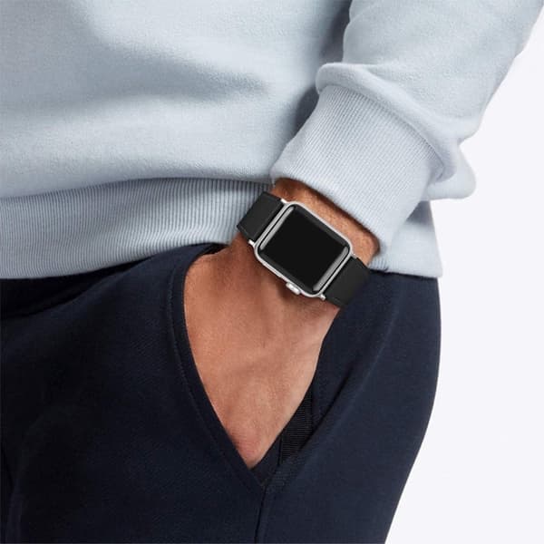 Apple Watch (41mm) urrem i ægte okselæder - Sort Black