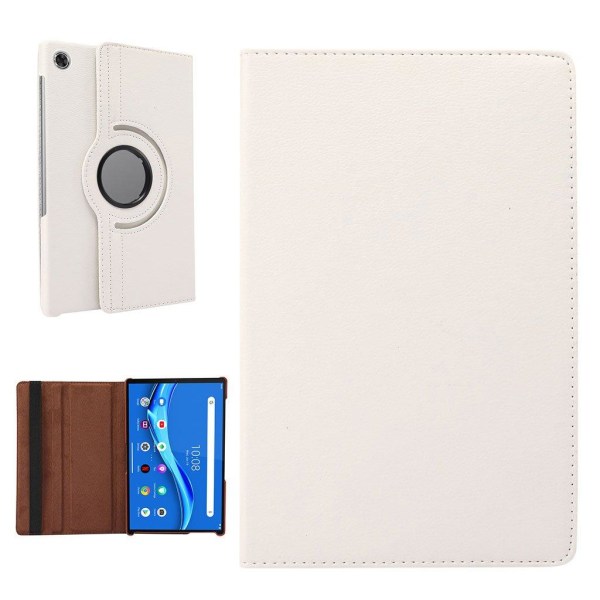 Lenovo Tab M10 FHD Plus 360 degree litchi texture leather case - White