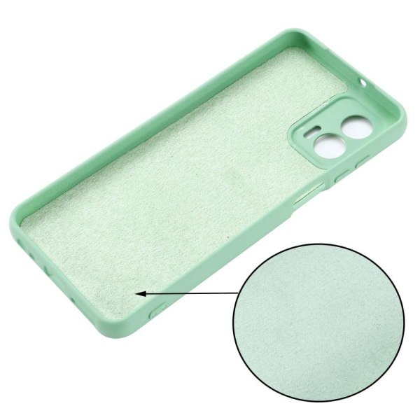 Matte liquid silicone cover for Motorola Moto G73 - Green Green