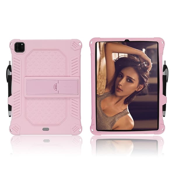 iPad Pro 11 tommer (2020) / (2018) flip-etui i skinn med solid tema - Rosa Pink