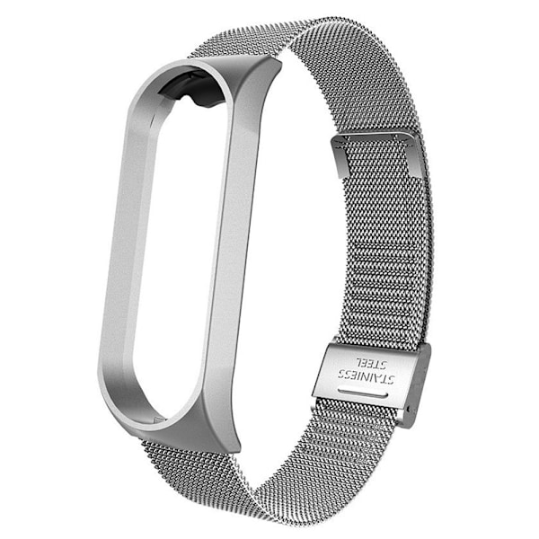Xiaomi Mi Smart Band 4 / 3 urrem i rustfrit stål - Sølv Silver grey