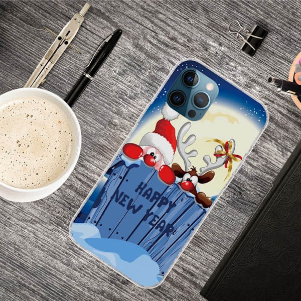 Julfodral till iPhone 13 Pro Max - Måne multifärg