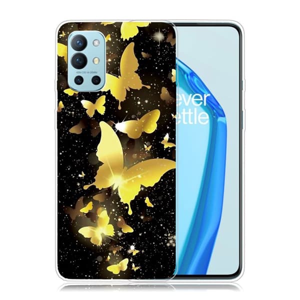 Deco Oneplus 9r Etui - Guld Sommerfugl Gold