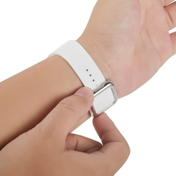 Apple Watch 40 mm klockarmband i silikon i modern stil - Vit Vit