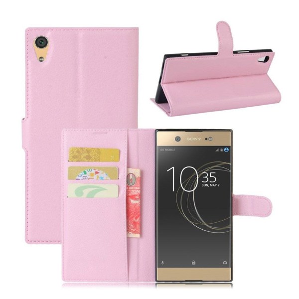 Sony Xperia XA1 Ultra litchi textur läderfodral - Rosa Rosa