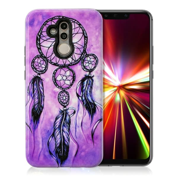 Huawei Mate 20 Lite kombinationsfodral med präglat mönster - Drömfångare multifärg