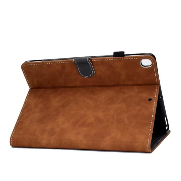 Solid Color Card Slots Stand Flip Leather Protective Cover iPad Brown