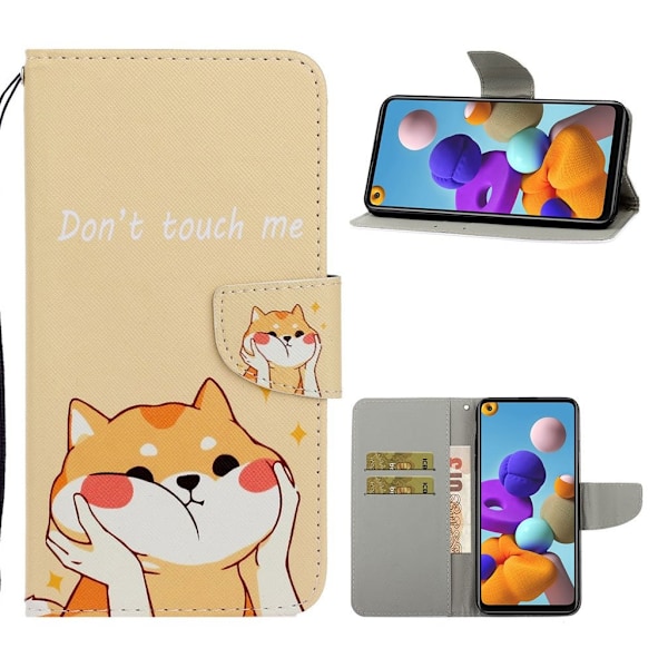 Wonderland Samsung Galaxy A21s kotelot - Älä koske minuun Beige