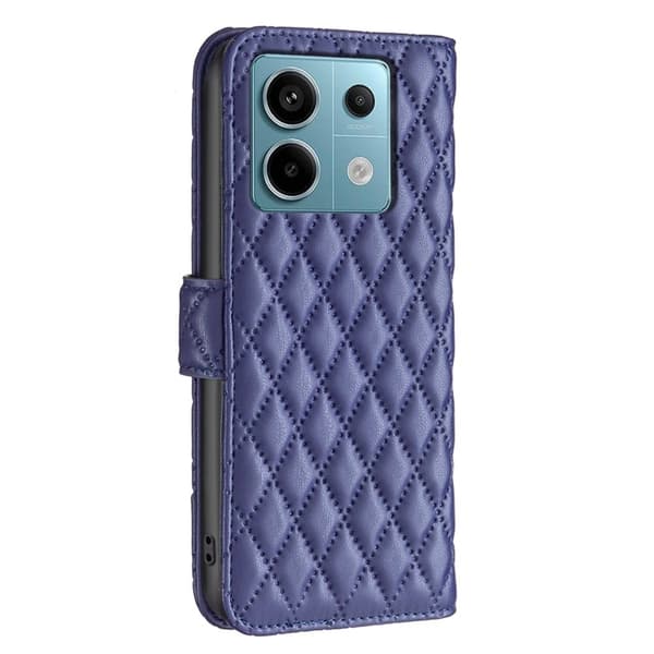 Matt Xiaomi Redmi Note 13 Pro 4G fodral med rombmönster - Blå Blå