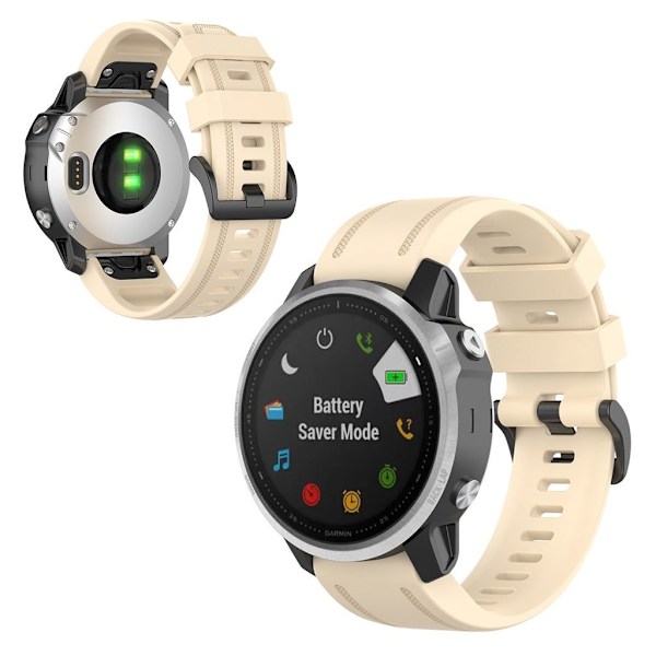 Garmin Fenix 6S hållbar klockarmband - Beige Beige