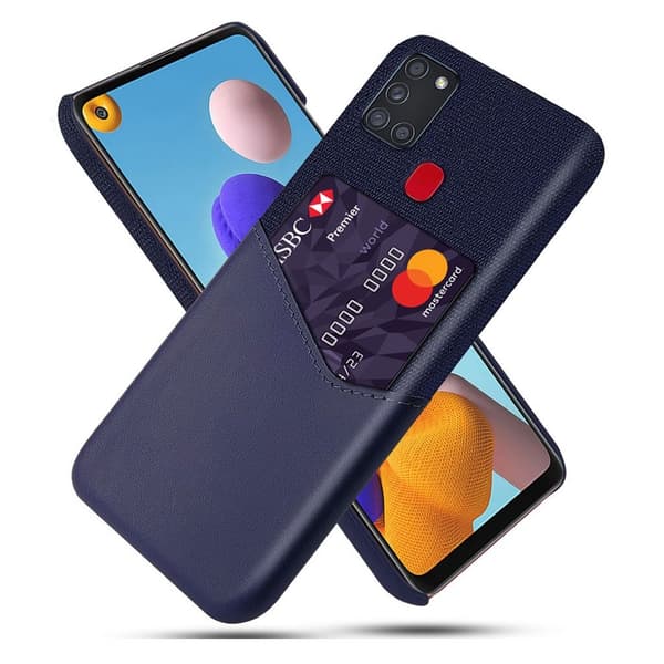 Bofink Samsung Galaxy A21s Card deksel - Blå Blue