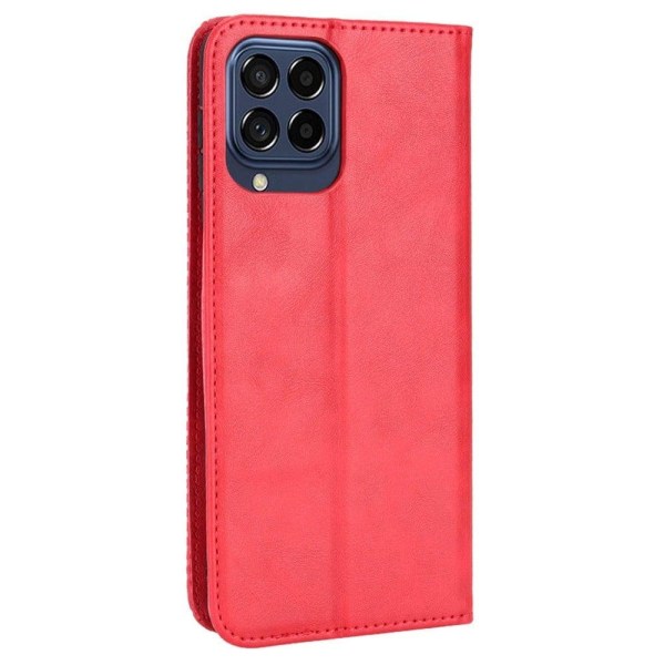 Bofink Vintage Samsung Galaxy M53 5G nahkakotelo - Punainen Red