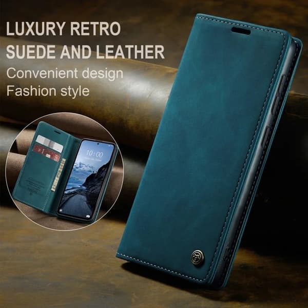 CaseMe Xiaomi Redmi Note 14 Pro 5G vintage-etui - Blå Blue