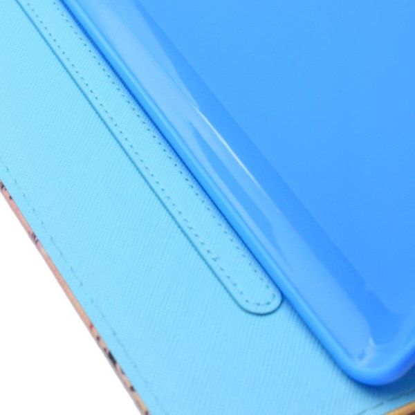 iPad (2018) mønstret PU læder flip etui - Farverigt Spots og Kat Multicolor