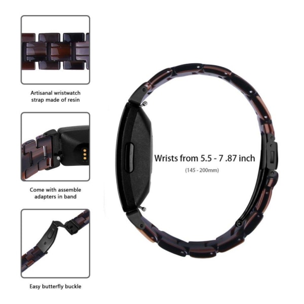 Fitbit Inspire 2 resin pattern watch band - Chocolate Brun