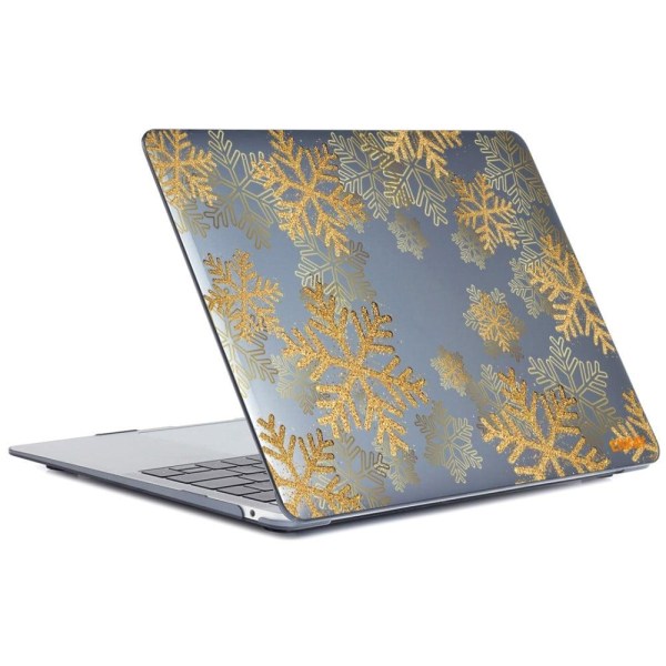 HAT PRINCE MacBook Pro 16 M1 Max / M1 Pro (A2485, 2021) vintage-kukkatyylinen suojus - Kultainen Lumihiutale Gold
