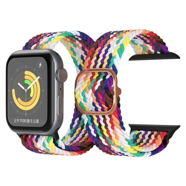 Apple Watch (45 mm) nylon-urrem - Regnbuefarve Multicolor