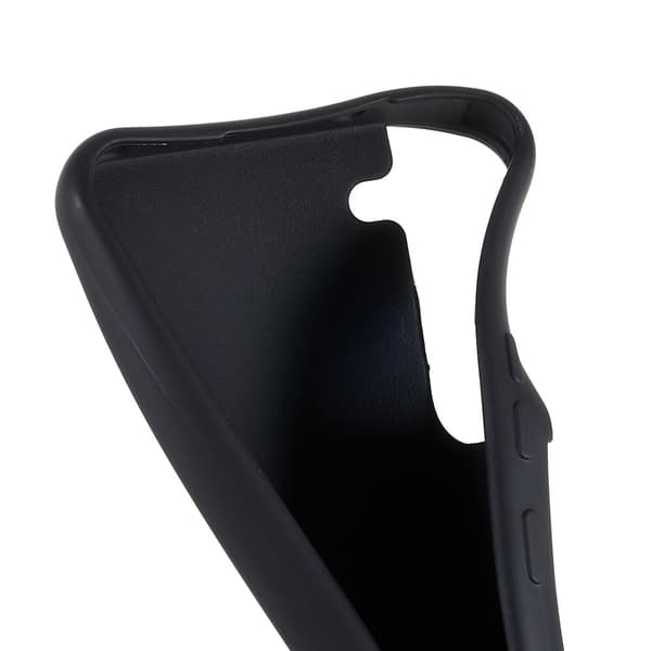 Tyndt TPU-etui med mat finish og justerbar strop til Samsung Galaxy S22 - Sort Black