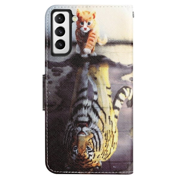 Wonderland Samsung Galaxy S22 flip etui - Tiger Multicolor
