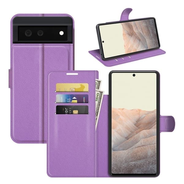 Classic Google Pixel 6 flip etui - Lilla Purple