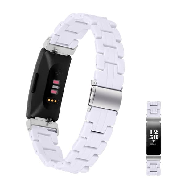 Fitbit Inspire 2 resin pattern watch band - White Vit