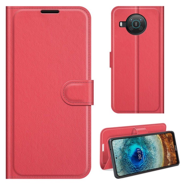 Classic Nokia X10 / Nokia X20 flip kuoret - Punainen Red