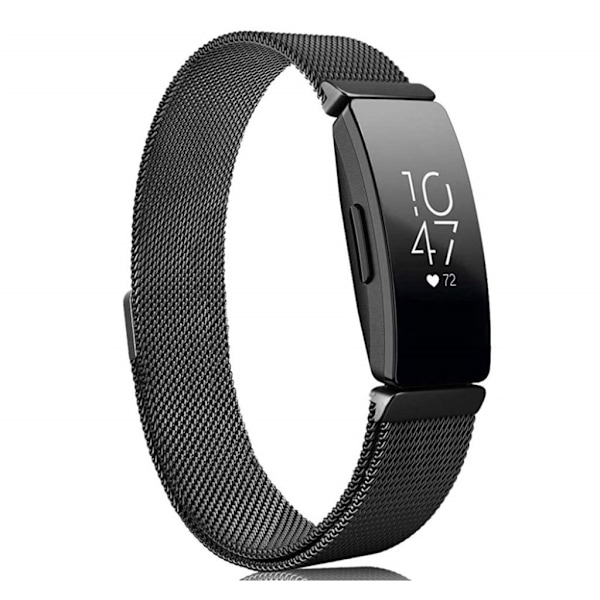 Fitbit Inspire / Inspire HR milanesisk urrem i rustfrit stål - sort Black